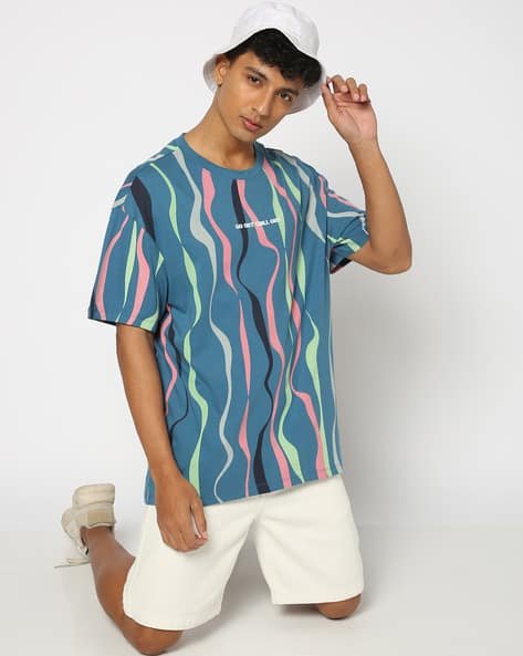 Yousta - Men Printed Relaxed Fit Crew-Neck T-Shirt