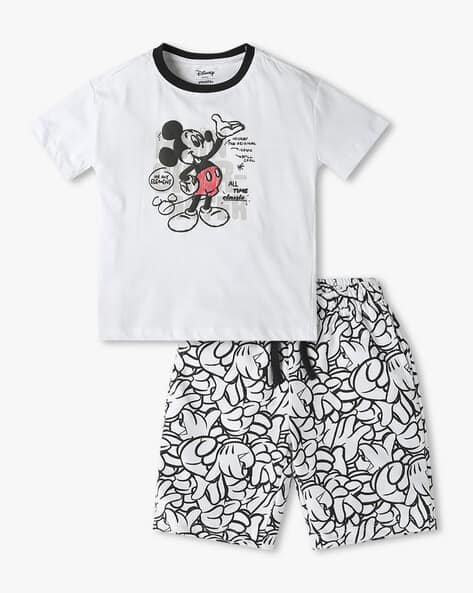 Yousta Kids - Boys Mickey Mouse Print T-Shirt & Shorts Set