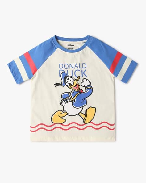 Yousta Kids - Boys Donald Duck Print Regular Fit Round-Neck T-Shirt