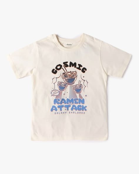 Yousta Kids - Boys Graphic Print Regular Fit Crew-Neck T-Shirt