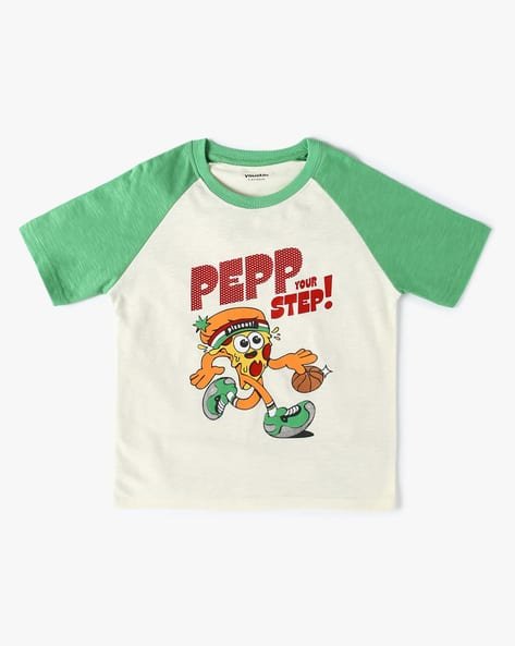 Yousta Kids - Boys Graphic Print Regular Fit Round-Neck T-Shirt