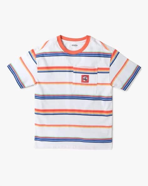 Yousta Kids - Boys Striped Regular Fit Round-Neck T-Shirt