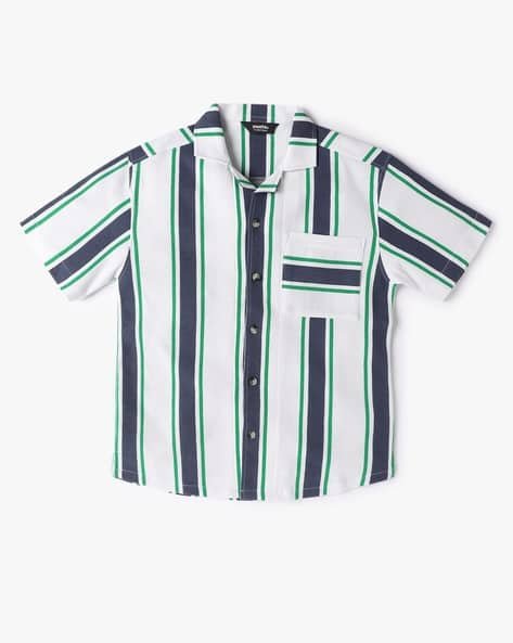 Yousta Kids - Boys Striped Relaxed Fit Shirt with Patch Pocket