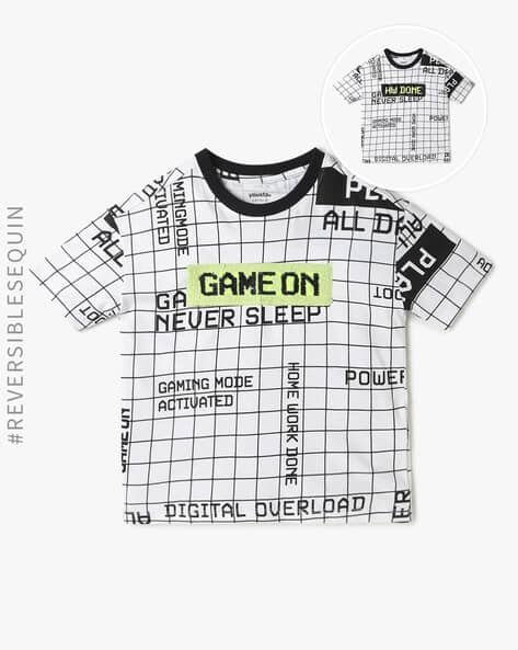 Yousta Kids - Boys Typographic Print Relaxed Fit Round-Neck T-Shirt