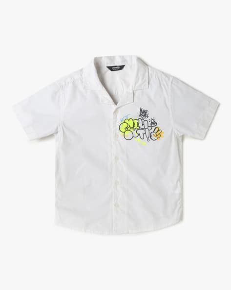 Yousta Kids - Boys Typographic Print Slim Fit Shirt