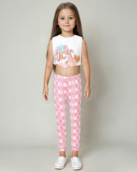 Yousta Kids - Girls Graphic Print Relaxed Fit Crew-Neck T-Shirt