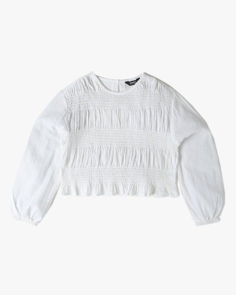 Yousta Kids - Girls Smocked Regular Fit Cotton Top