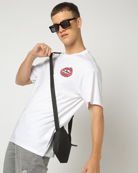 Yousta - Men Placement Print Regular Fit Crew-Neck T-Shirt