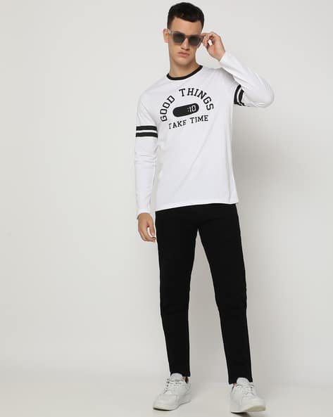 Yousta - Men Printed Relaxed Fit Crew-Neck T-Shirt
