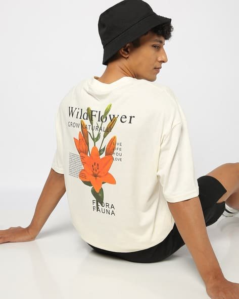 Yousta - Men Printed Relaxed Fit Crew-Neck T-Shirt