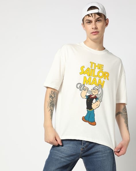 Yousta - Men Printed Relaxed Fit Crew-Neck T-Shirt