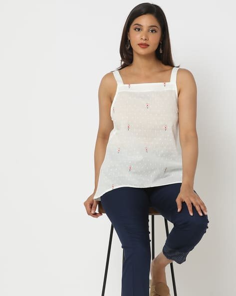 Yousta - Women Embroidered Relaxed Fit Top