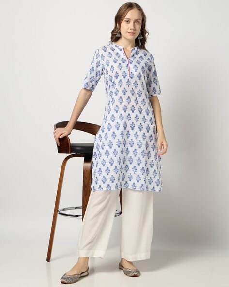 Yousta - Women Floral Print Straight Kurta