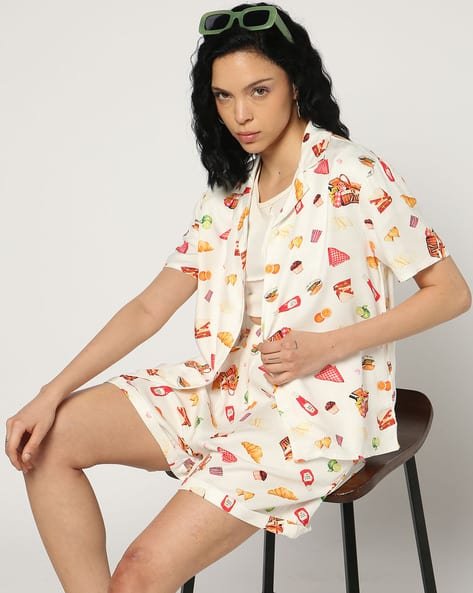 Yousta - Women Printed Boxy Fit Shirt