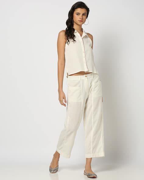 Yousta - Women Regular Fit Pants with Slip Pockets