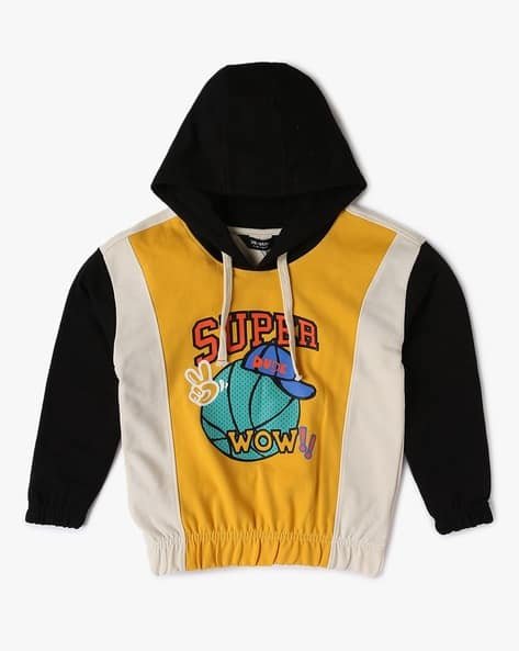 Yousta Kids - Boys Typographic Print Relaxed Fit Hoodie