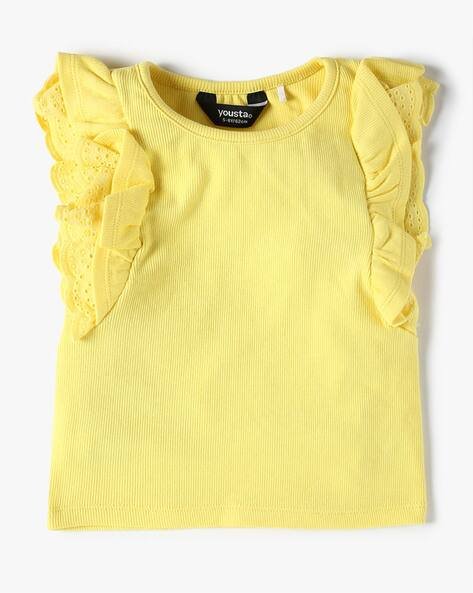 Yousta Kids - Girls Patterned Regular Fit Round-Neck T-Shirt