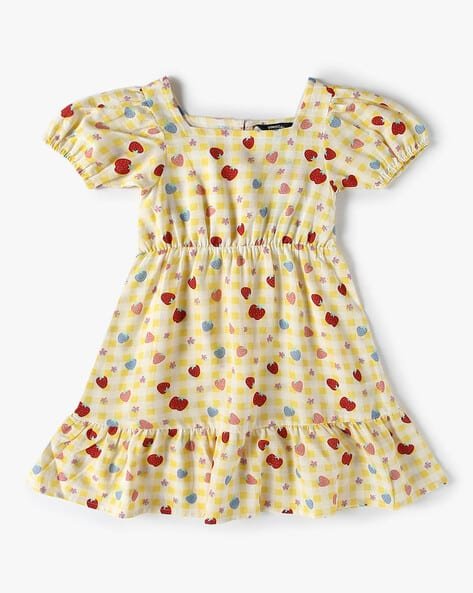 Yousta Kids - Girls Printed Fit & Flare Dress