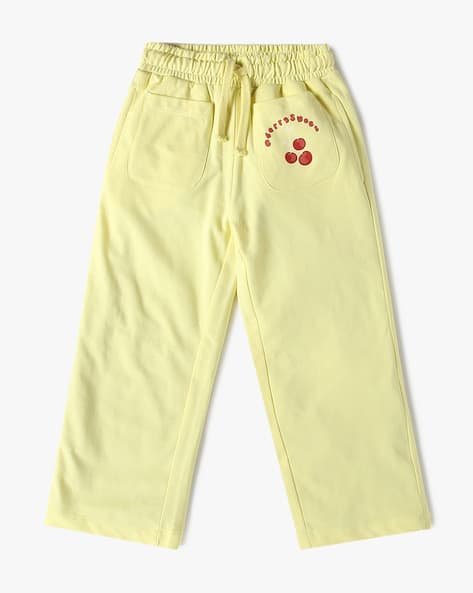Yousta Kids - Girls Straight Track Pants with Placement Print