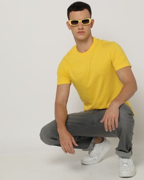 Yousta - Men Regular Fit Crew-Neck T-Shirt